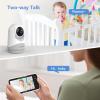 imageHelloBaby 6IPS Large Screen Video Baby Monitor with Upgraded 4000mAh Battery 2Way Talk Night Vision PanTiltZoom No WiFi ECO ModeHB6250Plus