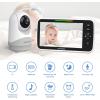 imageHelloBaby 6IPS Large Screen Video Baby Monitor with Upgraded 4000mAh Battery 2Way Talk Night Vision PanTiltZoom No WiFi ECO ModeHB6250Plus