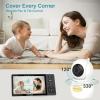 imageHelloBaby 720P 55 HD Baby Monitor with Camera and Audio No WiFi Video Baby Monitor Remote Pan Tilt Zoom Wide View Range 1080P Infant Camera Night Light Hack Proof 4000mAh Battery 1000ftHB6081