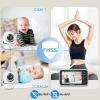 imageHelloBaby Baby Monitor 2 Cameras 6 World First IPS SplitScreen 30H Battery No WiFi 2Way Audio Video VOX Double Cameras PanTiltZoom Night Vision 8 Lullabies 1000ft for TwinsHB6550Plus2