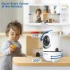 imageHelloBaby Baby Monitor 2 Cameras 6 World First IPS SplitScreen 30H Battery No WiFi 2Way Audio Video VOX Double Cameras PanTiltZoom Night Vision 8 Lullabies 1000ft for TwinsHB6560