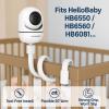 imageHelloBaby Baby Monitor Mount for HB6550 Pro HB6560 HB65 HB6339 HB40 HB6081 HB66 HB6351 20 Inch Flexible Arm Bracket Sturdy Camera Holder Attaches to Crib Cot Shelves No Tools or Wall DamageMount