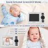imageHelloBaby Baby Monitor No WiFi Video Baby Monitor with Camera and Audio 32 IPS Screen PanTiltZoom Camera Night Vision 1000ft Range USB ChargerHB2438