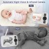 imageHelloBaby Baby Monitor No WiFi Video Baby Monitor with Camera and Audio 32 IPS Screen PanTiltZoom Camera Night Vision 1000ft Range USB ChargerHB2438