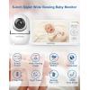 imageHelloBaby Baby Monitor with Floor Stand World First 6 IPS Screen Baby Camera Monitor No WiFi and 30Hour Battery Life 178 Wide Viewing Angle Baby Monitor with Camera and Audio