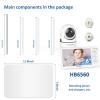imageHelloBaby Baby Monitor with Floor Stand World First 6 IPS Screen Baby Camera Monitor No WiFi and 30Hour Battery Life 178 Wide Viewing Angle Baby Monitor with Camera and Audio