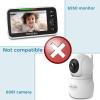 imageHelloBaby HB6081 Camera Additional Camera Only for HB6081 Extra Baby Unit Only Work 720P Video Monitor Baby Unit Addon 720P 55quot Monitor NOT Compatible with HB6550