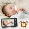 imageHelloBaby HB6550 5quot Baby Monitor 3 Cameras 30Hour Battery PanTiltZoom1000ft Range Video Audio Baby Monitor No WiFi ECO Night Vision 2Way Talk 8 Lullabies and Temperature Ideal Gifts3 camerasHB6550
