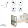 imageHelloBaby No WiFi Baby Monitor Green with Floor Stand 5quot Screen 30Hour Battery PanTiltZoom Video Upgrade with Camera and Audio Night Vision VOX 2Way Talk 8 Lullabies and 1000ft Range