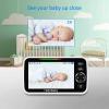 imageHelloBaby Upgrade 5 Baby Monitor with 30Hour Battery 2 Cameras PanTiltZoom 1000ft Range Video Audio Baby Monitor No WiFi VOX Night Vision 2Way Talk 8 Lullabies and Temperature2 CamsHB6550
