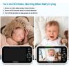 imageHelloBaby Upgrade 5 Baby Monitor with 30Hour Battery 2 Cameras PanTiltZoom 1000ft Range Video Audio Baby Monitor No WiFi VOX Night Vision 2Way Talk 8 Lullabies and TemperatureHB6550