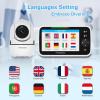 imageHelloBaby Upgrade 5 Baby Monitor with 30Hour Battery 2 Cameras PanTiltZoom 1000ft Range Video Audio Baby Monitor No WiFi VOX Night Vision 2Way Talk 8 Lullabies and TemperatureHB6550