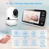 imageHelloBaby Upgrade 5 Baby Monitor with 30Hour Battery 2 Cameras PanTiltZoom 1000ft Range Video Audio Baby Monitor No WiFi VOX Night Vision 2Way Talk 8 Lullabies and TemperatureHB6550