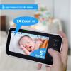 imageHelloBaby Upgrade 5 Baby Monitor with 30Hour Battery 2 Cameras PanTiltZoom 1000ft Range Video Audio Baby Monitor No WiFi VOX Night Vision 2Way Talk 8 Lullabies and TemperatureHB6550
