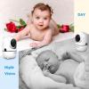imageHelloBaby Upgrade 5 Baby Monitor with 30Hour Battery 2 Cameras PanTiltZoom 1000ft Range Video Audio Baby Monitor No WiFi VOX Night Vision 2Way Talk 8 Lullabies and Temperature2 CamsHB6550