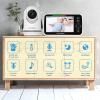 imageHelloBaby Video Baby Monitor with 2 Cameras and 5 Inch Split Screen Display Remote Control Cameras with Night Vision and Temprature Monitoring5 inches
