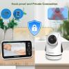 imageHelloBaby Video Baby Monitor with 2 Cameras and 5 Inch Split Screen Display Remote Control Cameras with Night Vision and Temprature Monitoring5 inches