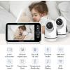 imageHelloBaby Video Baby Monitor with 2 Cameras and 5 Inch Split Screen Display Remote Control Cameras with Night Vision and Temprature MonitoringHB6351Plus2