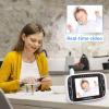 imageHelloBaby Video Baby Monitor with 2 Cameras and Audio Baby Monitor with Remote PanTiltZoom VOX Mode Night Vision 2Way Talk 8 Lullabies32 inches