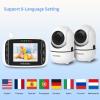 imageHelloBaby Video Baby Monitor with 2 Cameras and Audio Baby Monitor with Remote PanTiltZoom VOX Mode Night Vision 2Way Talk 8 LullabiesHB652