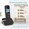imageHellobaby DECT 60 Cordless Phone with 2 Handsets Reliable 1000 ft Range Cordless Home Phone with Caller IDCall Waiting Call Block Phones Landline with Blue Backlit Display HB26882HB26882