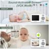 imageHellobaby HB30 Video Baby Monitor with Digital Camera and Audio No WiFi No App Safety Baby Monitor 8 Languages Auto Night Vision 1000ft Transmission Range 24 inch Portable Screen WhiteHB302 NEW