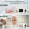 imageHellobaby HB30 Video Baby Monitor with Digital Camera and Audio No WiFi No App Safety Baby Monitor 8 Languages Auto Night Vision 1000ft Transmission Range 24 inch Portable Screen WhiteHB30