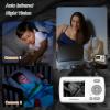imageHellobaby HB30 Video Baby Monitor with Digital Camera and Audio No WiFi No App Safety Baby Monitor 8 Languages Auto Night Vision 1000ft Transmission Range 24 inch Portable Screen WhiteHB302 NEW