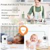 imageHellobaby HB30 Video Baby Monitor with Digital Camera and Audio No WiFi No App Safety Baby Monitor 8 Languages Auto Night Vision 1000ft Transmission Range 24 inch Portable Screen WhiteHB302 NEW