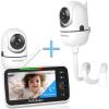 imageHelloBaby Baby Monitor 2 Cameras with Mount Upgrade 5 Screen 26Hour Battery Life Crib Baby Monitor Mount Without Tools or Wall Damage