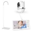 imageHelloBaby Baby Monitor with Floor Stand World First 6 IPS Screen Baby Camera Monitor No WiFi and 30Hour Battery Life 178 Wide Viewing Angle Baby Monitor with Camera and Audio