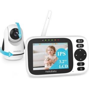 imageHelloBaby Baby Monitor with 32 IPS Screen  Baby Camera Monitor with Remote PanTiltZoom Camera No WiFi Infrared Night Vision 1000ft Wireless ConnectionHB6339