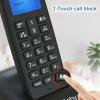 imageHelloBaby DECT 60 Cordless Phone Handset for Home with Caller IDCall Waiting Call Block FullDuplex Handset Speakerphone Blue Backlit Display ampamp Big Buttons Reliable 1000 ft RangeHB16884