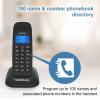 imageHelloBaby DECT 60 Cordless Phone Handset for Home with Caller IDCall Waiting Call Block FullDuplex Handset Speakerphone Blue Backlit Display ampamp Big Buttons Reliable 1000 ft RangeHB16881