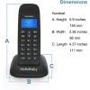 imageHelloBaby DECT 60 Cordless Phone Handset for Home with Caller IDCall Waiting Call Block FullDuplex Handset Speakerphone Blue Backlit Display ampamp Big Buttons Reliable 1000 ft RangeHB16882