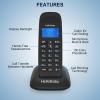 imageHelloBaby DECT 60 Cordless Phone Handset for Home with Caller IDCall Waiting Call Block FullDuplex Handset Speakerphone Blue Backlit Display ampamp Big Buttons Reliable 1000 ft RangeHB16884