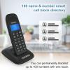 imageHelloBaby DECT 60 Cordless Phone Handset for Home with Caller IDCall Waiting Call Block FullDuplex Handset Speakerphone Blue Backlit Display ampamp Big Buttons Reliable 1000 ft RangeHB16882