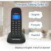 imageHelloBaby DECT 60 Cordless Phone Handset for Home with Caller IDCall Waiting Call Block FullDuplex Handset Speakerphone Blue Backlit Display ampamp Big Buttons Reliable 1000 ft RangeHB16884