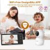 imageHelloBaby 55 HD Video Baby Monitor with 1080P Camera  No WiFi HackProof Security ampamp 1000ft Range  Remote Pan Tilt Zoom Night Vision Night Light  4000mAh BatteryHB6081