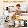 imageHelloBaby 55 HD Video Baby Monitor with 1080P Camera  No WiFi HackProof Security ampamp 1000ft Range  Remote Pan Tilt Zoom Night Vision Night Light  4000mAh BatteryHB6081