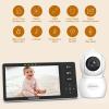 imageHelloBaby 55 HD Video Baby Monitor with 1080P Camera  No WiFi HackProof Security ampamp 1000ft Range  Remote Pan Tilt Zoom Night Vision Night Light  4000mAh BatteryHB6081