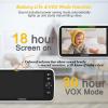 imageHelloBaby Baby Monitor with 2 Cameras 6quot World First Split Screen No WiFi 30H Battery 355 PanTiltZoom Night Vision VOX 8 Lullabies Temperature Alert 1000ft Range Portable for Travel2 CamsHB6550Plus