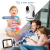 imageHelloBaby HB6339 Baby Monitor with 1 Camera 1 Monitor Mount32 Inch IPS Screen Video Baby Monitor with Remote PanTiltZoom Camera1000ft Range No WiFi Night Vision 2Way Talk8 Lullabies