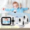 imageHelloBaby HB6339 Baby Monitor with 2 Cameras2 Monitor Mounts32 Inch IPS Screen Video Baby Monitor with Remote PanTiltZoom Camera1000ft Range No WiFi Night Vision 2Way Talk8 Lullabies