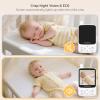 imageHelloBaby No WiFi Baby Monitor with VoiceActivated Night Vision4quot IPS Camera and Audio 2Way Talk and PTZ 26H Battery and 1000ft Range Portable for Nursery and TravelHB62402
