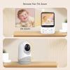 imageHelloBaby No WiFi Baby Monitor with VoiceActivated Night Vision4quot IPS Camera and Audio 2Way Talk and PTZ 26H Battery and 1000ft Range Portable for Nursery and TravelHB62402