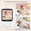 imageHelloBaby No WiFi Baby Monitor with VoiceActivated Night Vision4quot IPS Camera and Audio 2Way Talk and PTZ 26H Battery and 1000ft Range Portable for Nursery and TravelHB62402