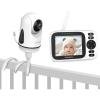 imageHelloBaby HB6339 Baby Monitor with 1 Camera 1 Monitor Mount32 Inch IPS Screen Video Baby Monitor with Remote PanTiltZoom Camera1000ft Range No WiFi Night Vision 2Way Talk8 Lullabies